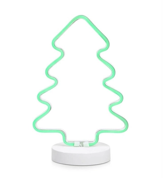 Stojąca choinka świecąca neon LED 6W na święta zielona