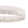 Wisząca lampa ring Frozi 31-35547 LED 32W 3000K kryształowa biała