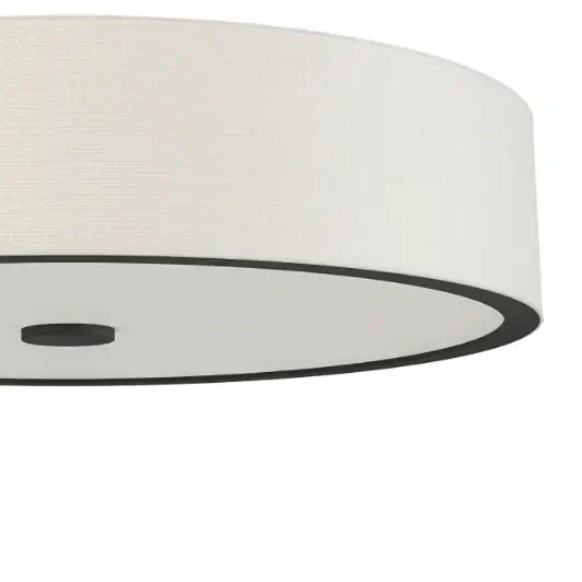 Minimalistyczny plafon Zalindro PL Nero 54 OR85983 z tkaniny czarny