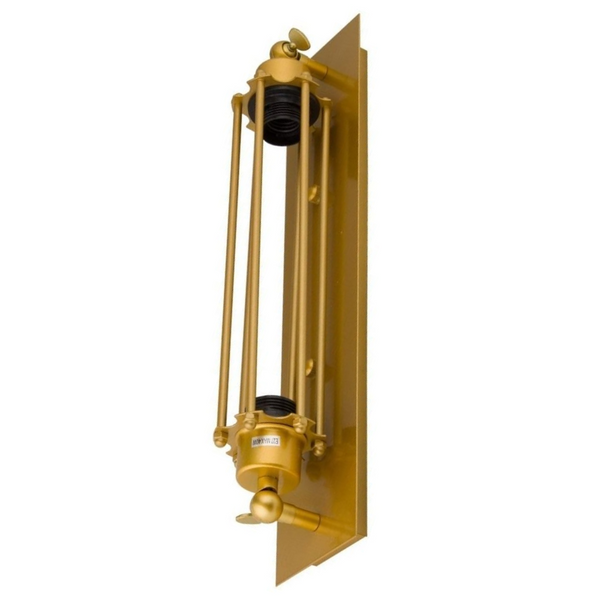 Podłużny kinkiet ścienny Retro Loft ABIGALI-KR-E27-GOLD metalowy złoty