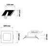 Podtynkowa lampa sufitowa RIGEL 324146 LED 10W 4000K panel czarny