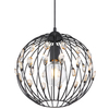 Wisząca lampa czarna HANAKO 16029H Globo kulisty zwis crystals