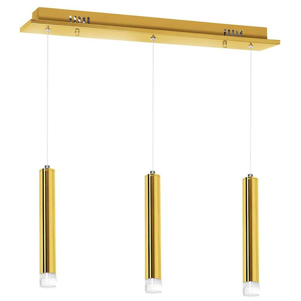 LAMPA wisząca GOLDIE ML5714 Milagro metalowa OPRAWA zwis LED 15W 4000K tuby na listwie złote