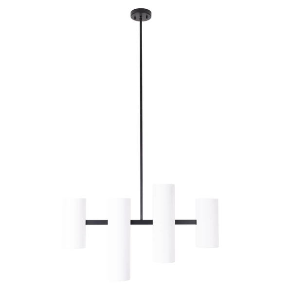 Salonowa lampa wisząca Laxer P0502 Maxlight skracana metalowa tuby biała