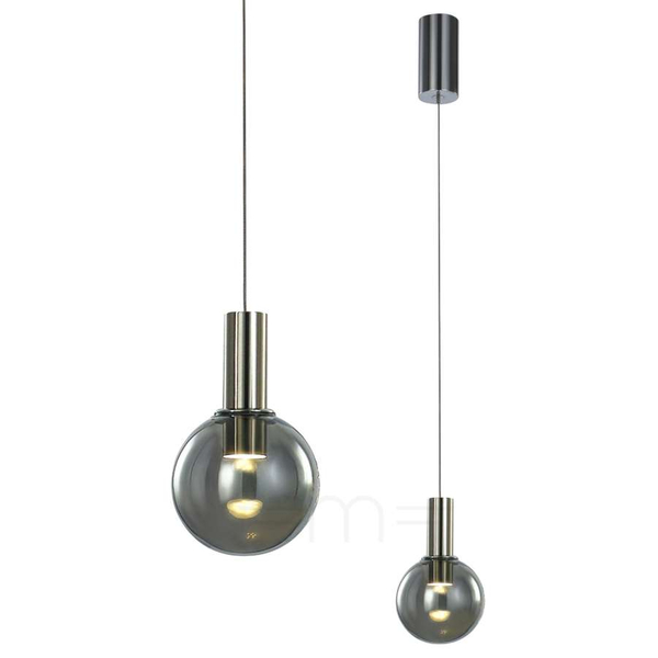 LAMPA wisząca ARIA MD17012002-1A Italux szklana OPRAWA zwis LED 6W 3000K kula ball przydymiona
