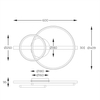Natynkowa Lampa Almeria MX3913-2-3BWLT LED 17W 3000K drewniany czarny