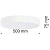Sufitowa lampa do sypialni Cleo 137623600486 Team LED 69W 3000K okrągła biała