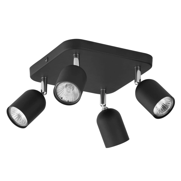 Kwadratowa lampa sufitowa Top 4418 TK Lighting reflektorkowa czarna
