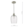 Lampa wisząca do salonu Hadano HAD0161-03 Dar Lighting przezroczysta chrom