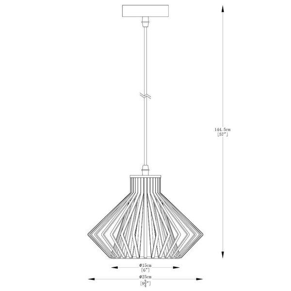 Zwisowa lampa sypialniana Tornado 1142 Zumaline metalowa czarna