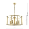 Lampa wisząca na łańcuchu Mya MYK0463 do salonu szczotkowany brąz