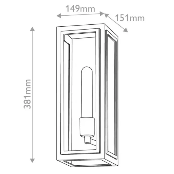 Loftowy kinkiet ścienny Shaw QN-SHAW-1M-BK do ogrodu IP44 czarny brąz