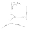 Minimalistyczny żyrandol salonowy SL.1021 lampa czarna