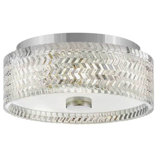 Nowoczesny plafon do jadalni Elle HK-ELLE-F-S-CM kryształowy chrom