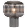 Nocna lampa grzyb Demarius DEM4210 szklana przydymiona czarna