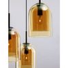 Lampa wisząca szklana Bonao LE42643 czarna bursztynowa