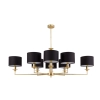 Żyrandol abażurowy Artu ART-ZWL-8 (Z) salonowy czarny mosiądz