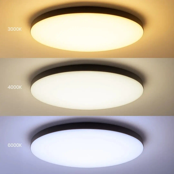 Sufitowy plafon ledowy Siena ML1834 LED 80W CCT sterowany pilotem czarny