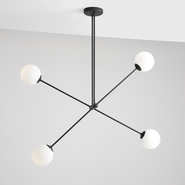 Metalowa lampa wisząca Ohio 1081PL_L1 Aldex sticks do pokoju czarna biała
