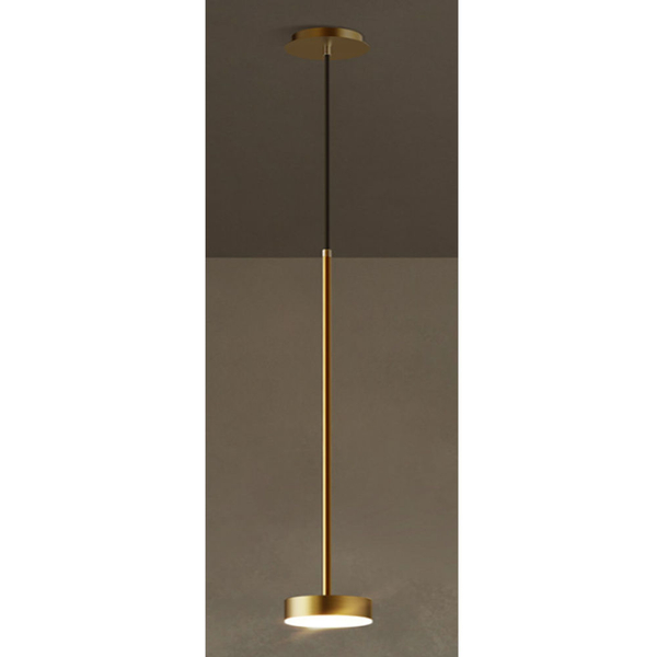 LAMPA wisząca CGSPOTLED1 COPEL okrągła OPRAWA metalowa LED 12W 3000K zwis dysk antyczny mosiądz