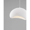 Wisząca lampa japandi PALINZA LE45317 kopuła nad stół biała