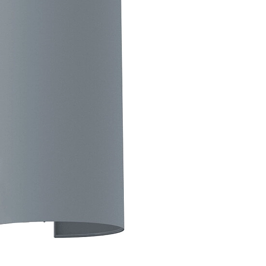 Półokrągła lampa ścienna Velero 8043 z tkaniny do salonu szara