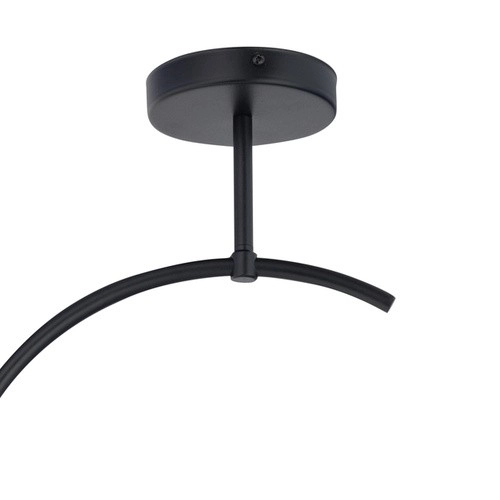 Skandynawski plafon SHINE szklana lampa loft do sypialni czarny