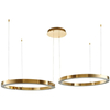 Nowoczesna lampa wisząca Circle DN924-80+80 gold Step LED 112W 3000K złota