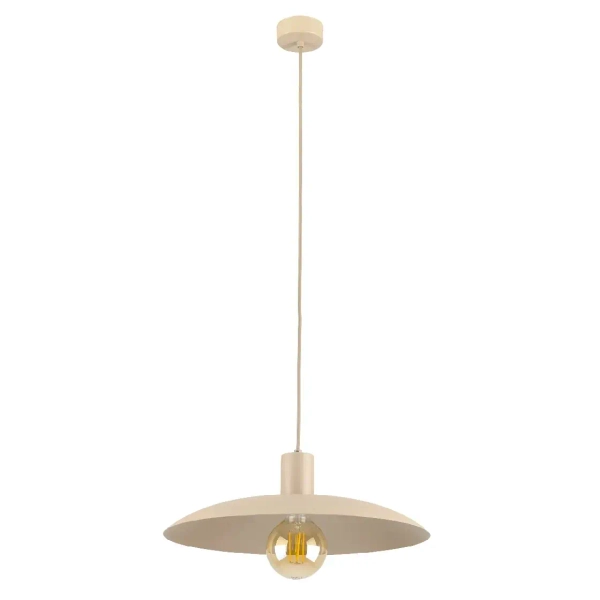 Loftowa wisząca lampa Astra 10711 owalny abażur zwis na kablu beżowy