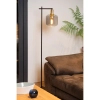 Loftowa lampa podłogowa Joanet 45794/01/65 Lucide czarna przydymiona