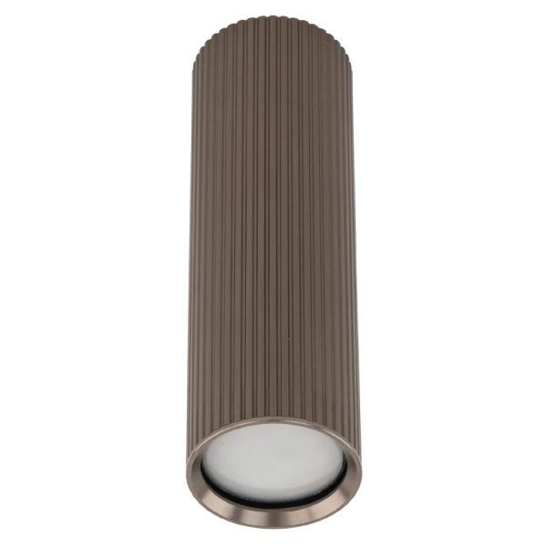 Sufitowa lampa do salonu Tune 11028 ryflowana tubka brązowy