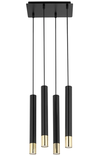 Jadalniana lampa wisząca Sopel Grand 33396 nad stół czarna złota