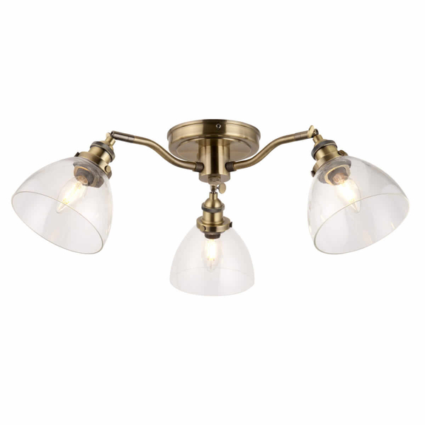 Lampa sufitowa Hansen 97247 Endon mosiądz przezroczysta