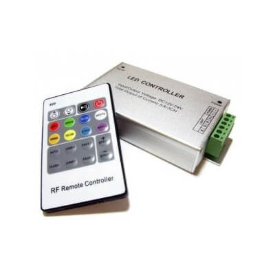 Sterownik RGB z pilotem radiowym EKST1802 Eko-light metalowy srebrny