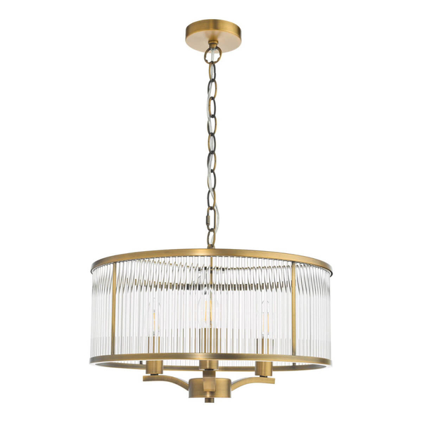 Jadalniana lampa wisząca Evelyn EVE0363 szklana brązowy przezroczysty