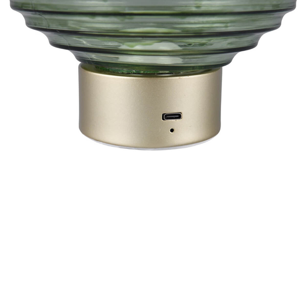 Szklana lampa stołowa Earl R57771115 LED 2W 3000K mosiądz zielona