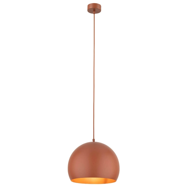 Wisząca lampa Zoe 10175 do przedpokoju kopuła metalowa ceglana