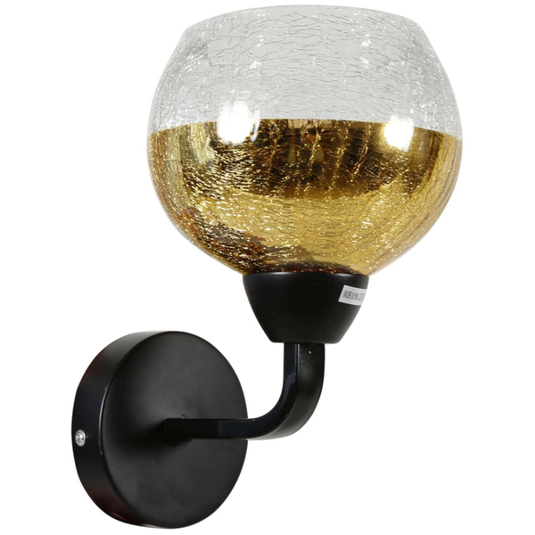 Lampa ścienna CROMINA 21-57242 szklana kula ball czarna złota przezroczysta