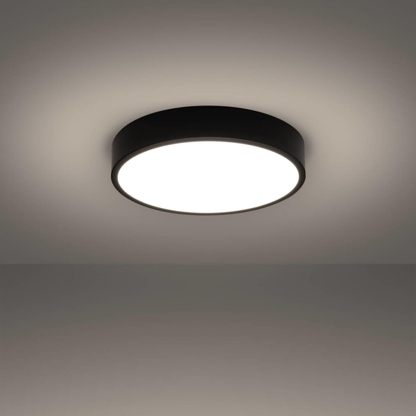 Okrągła lampa sufitowa Onyx SL.1242 Sollux LED 23W 3000K do kuchni czarny