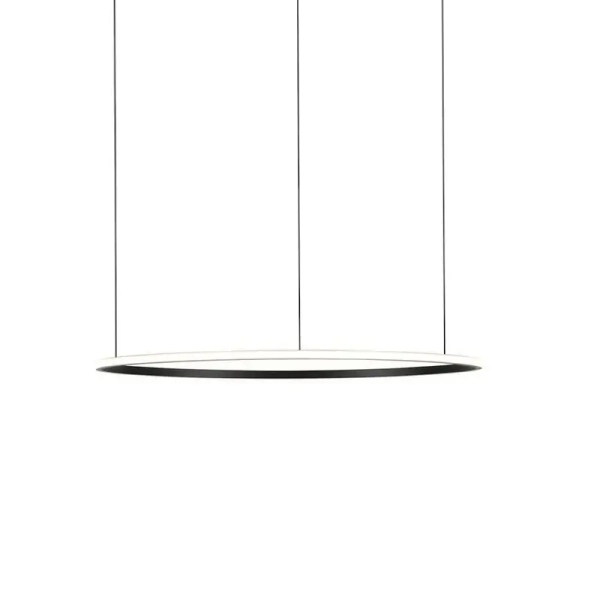 Lampa wisząca czarna LED 93W 3000K barwa ciepła do salonu pierścieniowa SLD/000022/3000/B/L