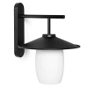Naścienna lampa ryflowana Jingu JNB12000 metalowy czarny biały
