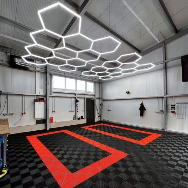 Sufitowa lampa do garażu Hexagon HEX-297X412-NW LED 331W 4000K IP54 biała