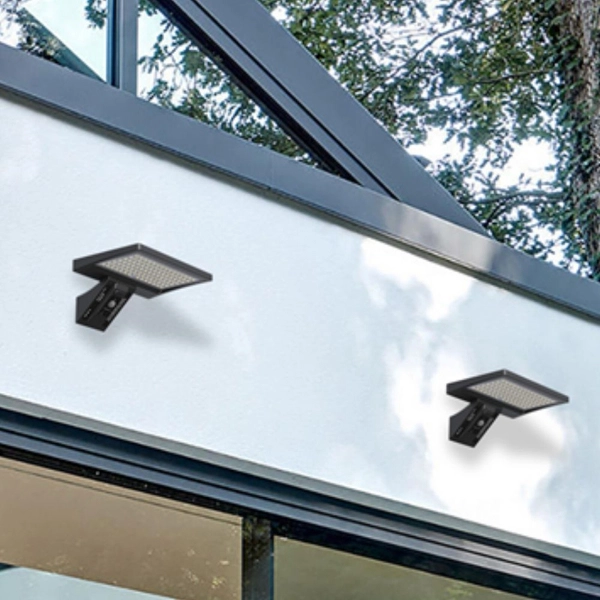 Lampa solarna Milo EKO9154 Ekolight LED 8W 4000K na elewację IP65 czarna