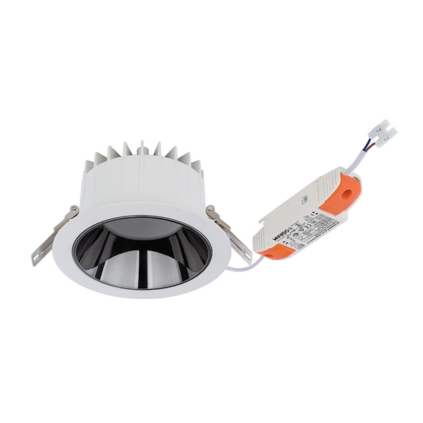 Łazienkowa LAMPA wpust KEA 8771 Nowodvorski metalowa OPRAWA LED 30W 3000K okrągła sufitowa IP44 biała