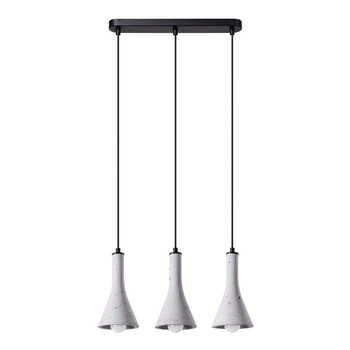 Potrójna lampa wisząca Rea SL.1225 stożkowa szara
