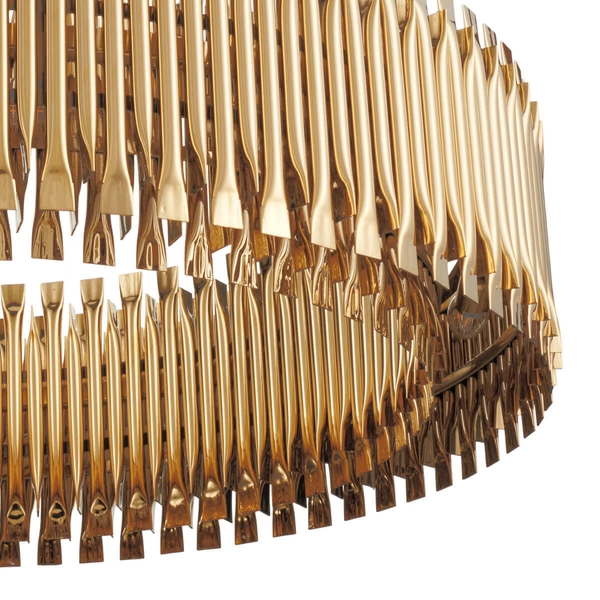 Okrągła lampa wisząca Modular XC107 gold Step do salonu glamour złota
