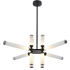 Wisząca lampa tuby Quadro RH115-12P Step LED 72W 3000K biała czarna