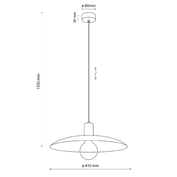 Zwisająca lampa do salonu Astra 10882 na kablu żarówka ceglany