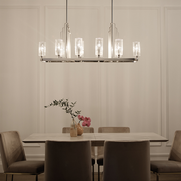 Geometryczna lampa wisząca QN-KIMROSE10-PN szkło nikiel
