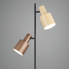 Lampa podłogowa ELIOR DL217419400 Trio z przełącznikiem nożnym beżowa brązowa